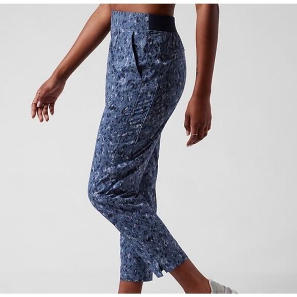 Athleta Brooklyn Ankle Pant in Captivate Chrome Blue Size 20 - Picture 3 of 9